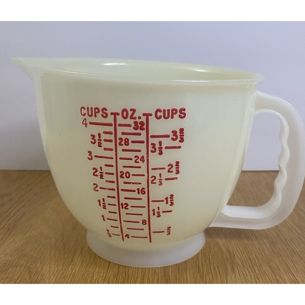 VINTAGE TUPPERWARE 4 CUP MEASURING CUP 1977 2 SIDED 1 LITER VGC 1288-2